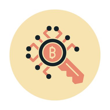 Basit Şifreleme Anahtarı simgesi. vektör 