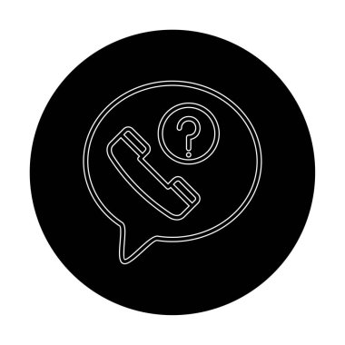 Basit kaçırılan çağrı simgesi, vektör illüstrasyonu