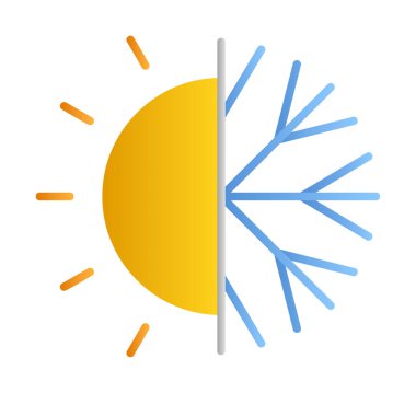 Hava durumu simgesi, vektör illüstrasyonu 