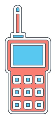 düz telsiz vektör illüstrasyon tasarımı