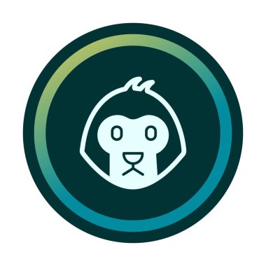 Basit maymun yüzü resimlemesi  