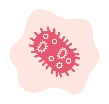 Basit yassı mikroorganizma ikon vektör çizimi 