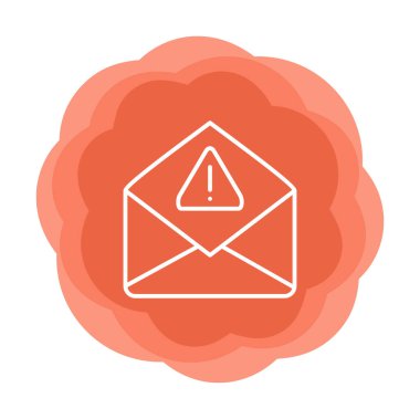 Çöp posta simgesi. Posta mektubu. kontur sembolü, vektör çizimi