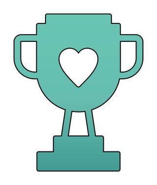 kupa vektör simgesi basit tasarım