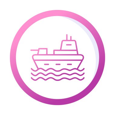 Gemi simgesi, vektör illüstrasyonu