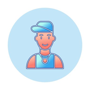 Hip Hop Man ikon vektör illüstrasyonu