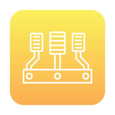 Araba Hızlandırıcı düz simgesi, vektör illüstrasyonu 