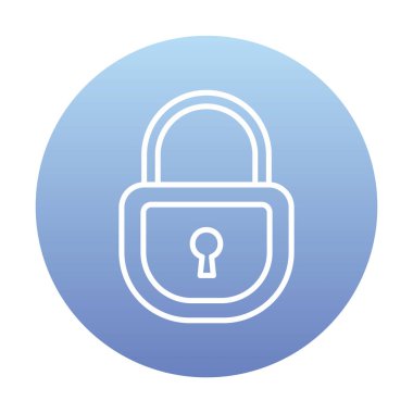 asma kilit web simgesi, vektör illüstrasyonu 