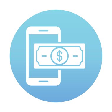 Basit Çevrimiçi Ödeme simgesi, vektör illüstrasyonu