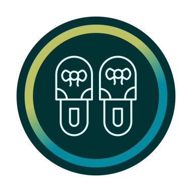 Basit Terlik simgesi, vektör illüstrasyonu