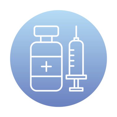 Aşı simgesi vektör tasarımlı şırınga