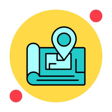 gps konum simgesi, vektör illüstrasyonu basit tasarım