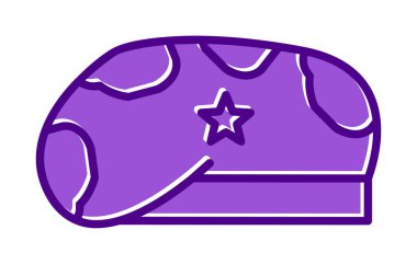 Askeri Şapka ikon vektör illüstrasyonu