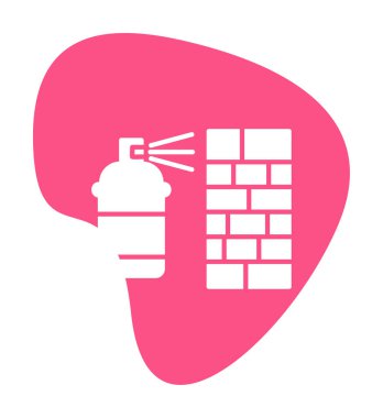 Graffiti web simgesi, vektör illüstrasyonu 