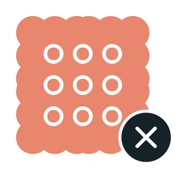 Basit Şekersiz simge, vektör illüstrasyonu