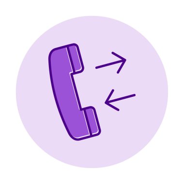 Basit telefon çağrı simgesi, vektör tasarımı