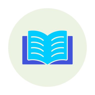 Basit düz ağ Açık Kitap simgesi  