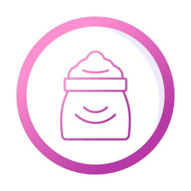 Şeker düzlüğü simgesi, vektör illüstrasyonu  