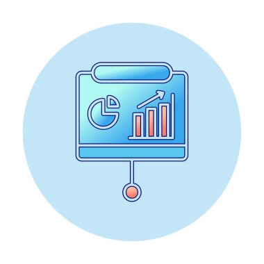 Sunum, iş istatistikleri ve pasta grafik ikonlu veri analizleri. iş analizleri, analizler, istatistikler, pasta grafiği