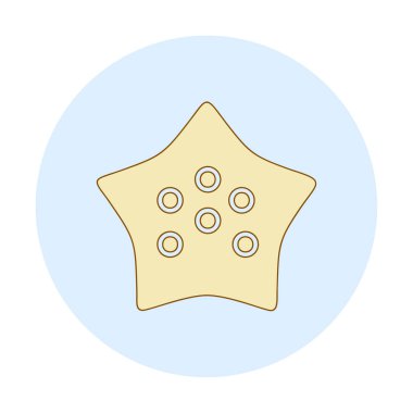 denizyıldızı düz ikon vektör çizimi 