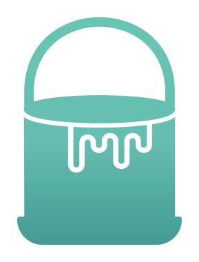 Boya kovası simge vektör çizim