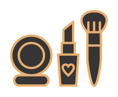 Makyaj araçları web simgesi, vektör illüstrasyonu