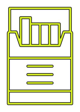 sigara kutusu ikon vektörü. izole resim