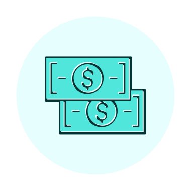 para düz simgesi, vektör illüstrasyonu