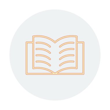 Basit düz ağ Açık Kitap simgesi  