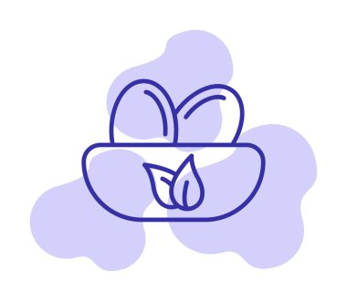 Basit Kuş Yuvası simgesi, vektör illüstrasyonu