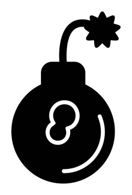 Bomba simgesinin vektör illüstrasyonu