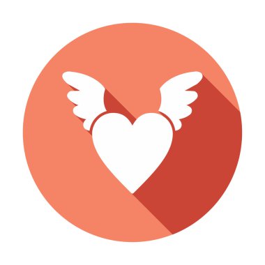 Melek Kalbi ikonu, vektör illüstrasyonu 