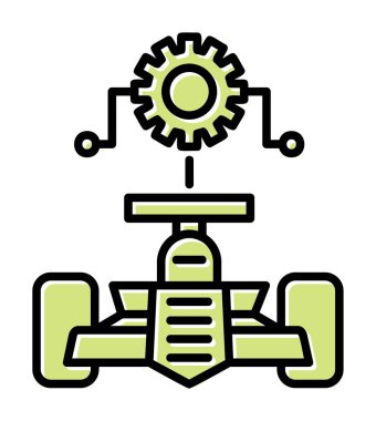 Araba Ayarlama simgesinin vektör illüstrasyonu 