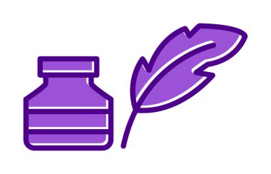 Quill ve Ink vektör simgesi