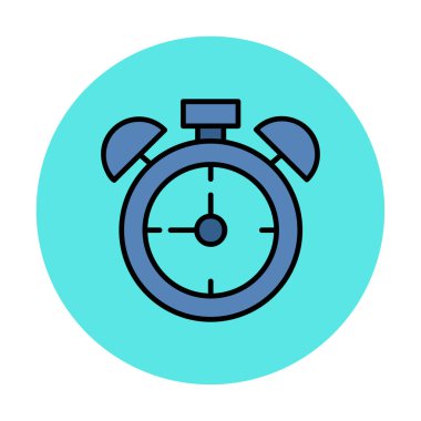 Alarm saati web simgesi, vektör illüstrasyonu