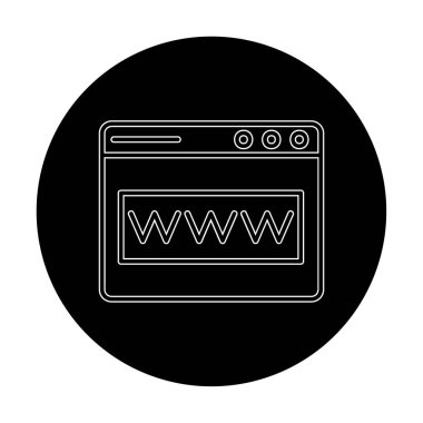 tarayıcı web sayfası simgesi, vektör illüstrasyonu 