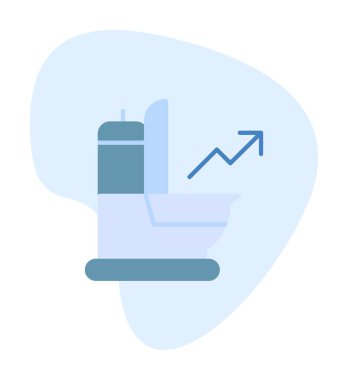 Ok simgesi vektör illüstrasyonlu idrar 