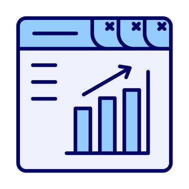 büyüme grafik simgesini, vektör çizim