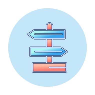 Yön işareti. Web simgesi basit tasarım 