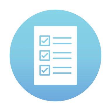 Kontrol Listesi web simgesi, vektör illüstrasyonu 