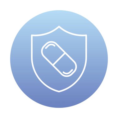 medical shield icon vector illustration 