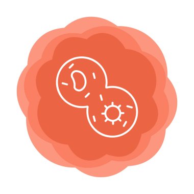 Mitoz web simgesi, vektör illüstrasyonu