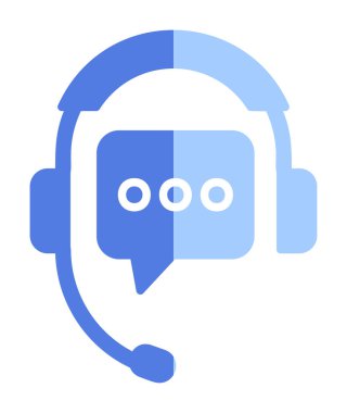 Basit Destek Hizmetleri simgesi, vektör illüstrasyonu