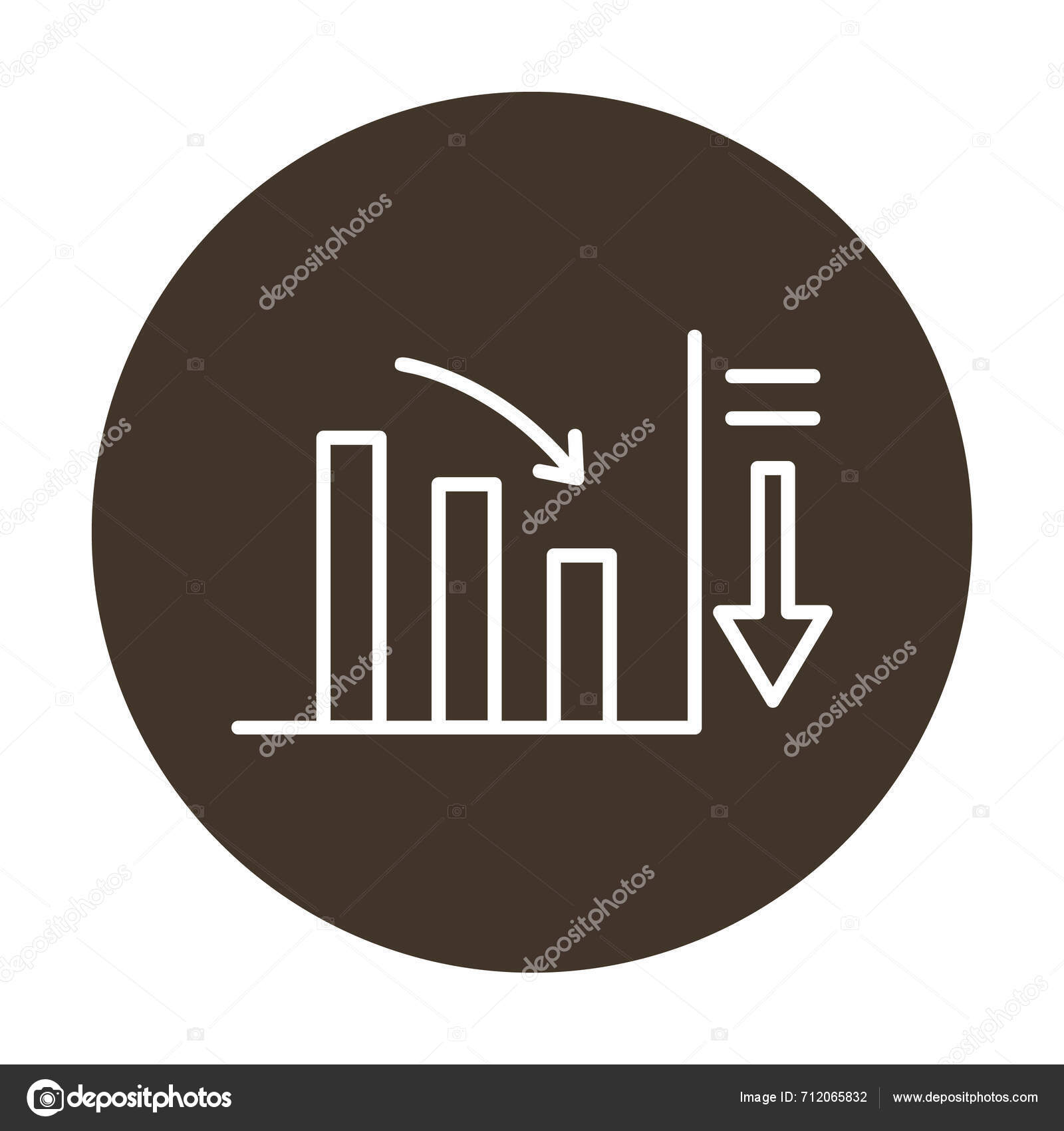 Simple Diminuer Icône Graphique Illustration Vectorielle