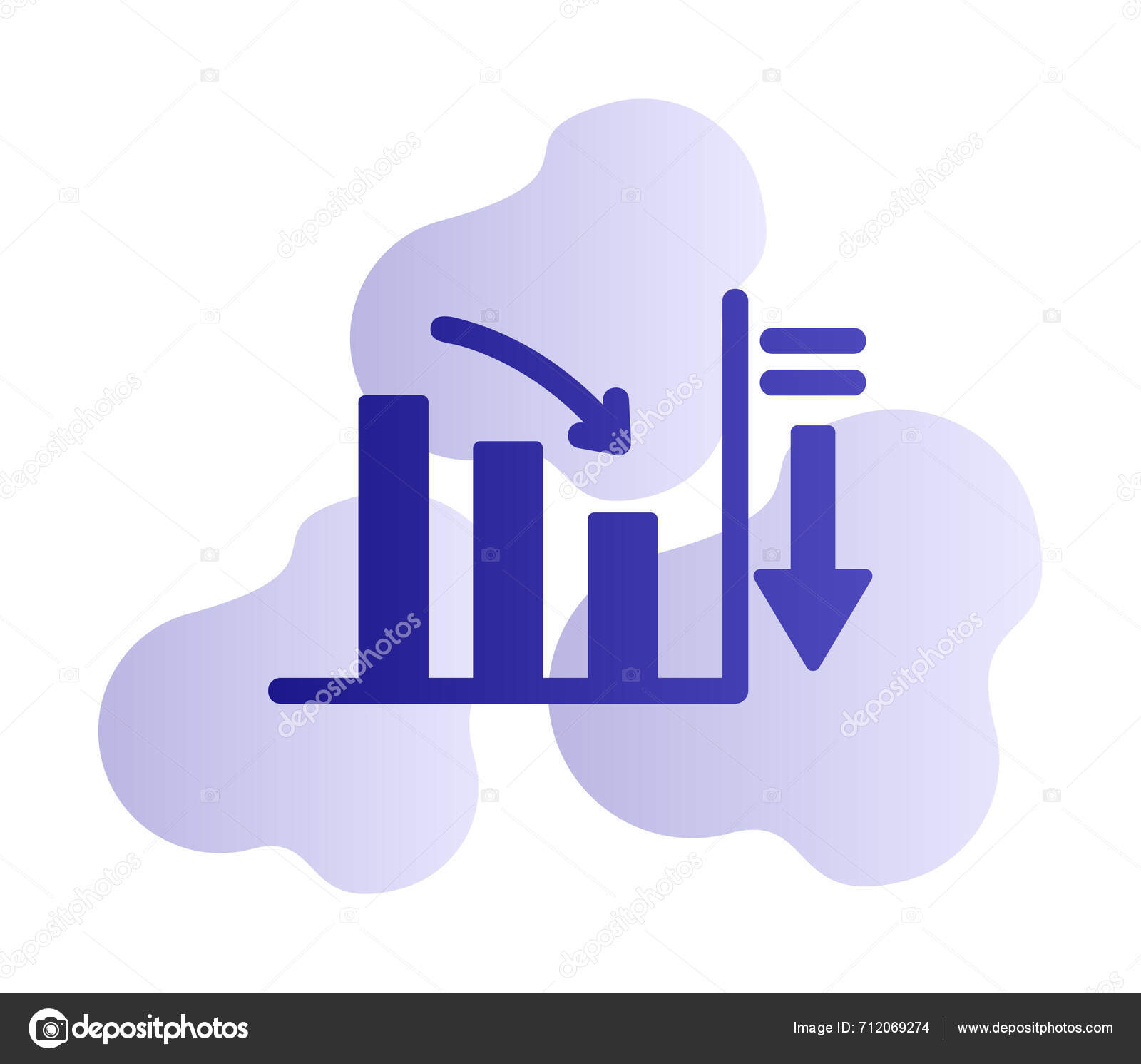 Simple Diminuer Icône Graphique Illustration Vectorielle