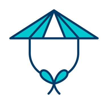 Çin şapkası. Web simgesi basit illüstrasyon 