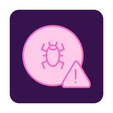 Basit düz CD virüs vektör çizimi