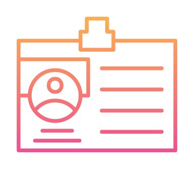 ID kart simgesi vektör illüstrasyonu                                  