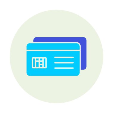 Kredi kartı simgesi, vektör illüstrasyonu basit tasarım