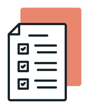 Sınav simgesi vektör illüstrasyonu 